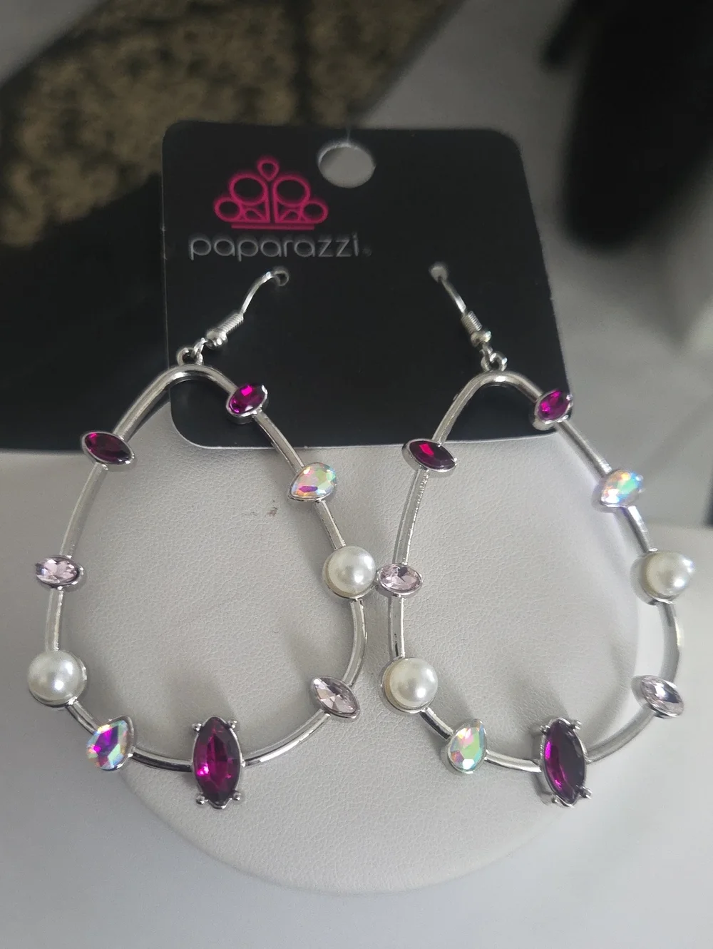 Paparazzi Gem Pearl  Multi Earrings NWT